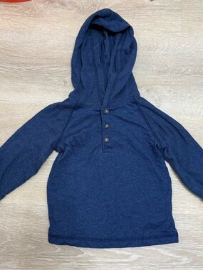 Carter's Navy Hooded Henley Pullover